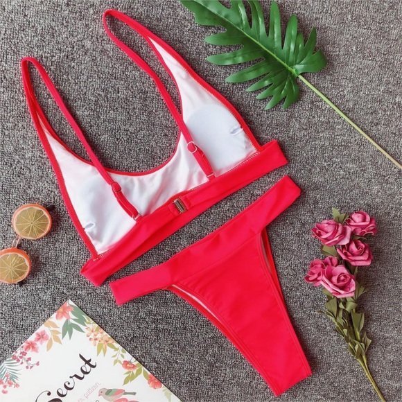 Bikini Set Red/Pink - Picture 3 of 4